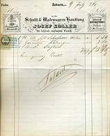 93898 SZOMBATHELY 1861. Josef Koller , Korai, Céges, Fejléces Számla - Autres & Non Classés