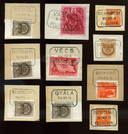 93908 1937-42. 10 Db Különféle Postaügynökségi Lebélyegzés - Oblitérés