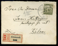 94010 ALSÓZSUK / ZSUK / Jucu 1918. Ajánlott Levél Kolozsra Küldve - Lettres & Documents