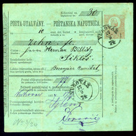 94035 VUKOVÁR 1874. Kétnyelvű, Díjjegyes Postautalvány Siklósra Küldve - Entiers Postaux