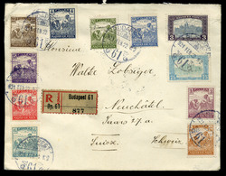 94041 BUDAPEST 1921. Dekoratív Ajánlott Levél Svájcba Küldve - Lettres & Documents
