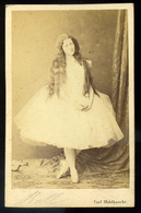 94144 BÉCS 1860. Cca. Carl Mahlknech : Balerina, Balett Ritka Visit Fotó  /  VIENNA Ca 1860 Carl Mahlknech : Ballerina B - Autres & Non Classés