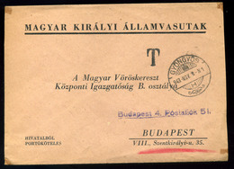 94089 GYÖNGYÖS 1943. Levél Ovális MÁV Bélyegzéssel Budapestre  /  Letter Oval Hun.Nat.Rail Pmk To Budapest - Lettres & Documents