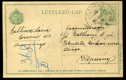 93859 LOZORNÓ 1914. Díjjegyes Levlap Ritka Bélyegzéssel Köpcsénybe Küldve  /  Stationery P.card Rare Pmk To Köpcsény - Entiers Postaux