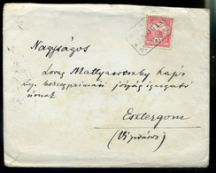 93872 BUSSA 1911. Levél Postaügynökségi Bélyegzéssel Esztergomba  /  Letter Postal Agency Pmk To Esztergom - Lettres & Documents