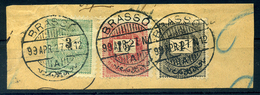 94292 BRASSÓ 1899. Krajcáros Kivágás   /  Brasov 1899 Kr Excision - Oblitérés