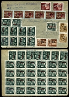 94328 TISZASZŐLLŐS 1946. Dekoratí Infla Levél 54 Db Bélyeggel Egerbe Küldve  /  Decorative Infla Letter 54 Stamps To Ege - Lettres & Documents