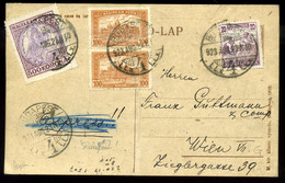 94302 BUDAPEST 1923. Korona Infláció, érdekes Expressz Díjjegyes Levlap Bécsbe Küldve  /  Kr Infla Interesting Express S - Lettres & Documents