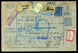 94339 SOPRON 1918. Érdekes Csomagszállító Nagyszebenből Visszaküldve   /  Interesting Parcel Postcard Returned From Nagy - Colis Postaux