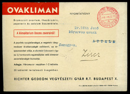 94404 BUDAPEST 1948. Richter Gedeon Gyógyszer Reklám Levelezőlap  /  Gedeon Richter Adv. P.card - Oblitérés