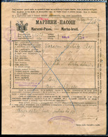 94406 BAJA 1920. Marhalevél, Igen Ritka Többnyelvű Típus  /  Cattle Letter Very Rare Multi Language Type - Fiscaux