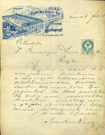 88203 Szandtner Károly Gőztészta, Régi Fejléces, Céges Levél 1897.  /  Szandtner Károly Steam Noodles Vintage Letterhead - Autres & Non Classés