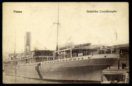 94537 FIUME 1915. Cca. Südafrika Lloyddampfer Régi Képeslap  /  South Africa Lloyd Steamer Vintage Pic. P.card - Croatie