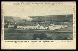 94417 KASSA 1910. Cca. Franck Gyár, Régi Képeslap  /  Franck Factory Vintage Pic. P.card - Oblitérés