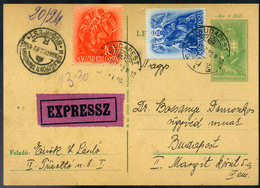 95015 BUDAPEST 1938. Expressz Kiegészített Helyi Díjjegyes Levlap   /  Express Uprated Local Stationery P.card - Lettres & Documents