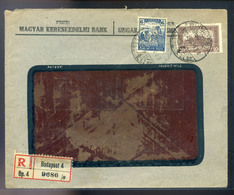 95012 BUDAPEST 1922. Ajánlott Banklevél, Céglyukasztásos Bélyegekkel  / Reg. Bank Letter Corp. Punched Stamps - Lettres & Documents