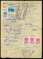 94702 1966. Marhalevél, Városi Illeték Bélyeggel Forgalmi és Okmány Bélyegekkel  /  Cattle Letter Urban Fee Stamp Duty - Fiscaux