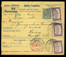 94709 NAGYSZEBEN 1918. Csomagszállító Vegyes Bérmentesítéssel Kőszegre  /  Parcel Postcard Mix. Frank. To Kőszeg - Colis Postaux