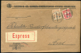 95092 KEVEVÁRA 1913. Expressz Levél Aradra Küldve  /  Express Letter To Arad - Lettres & Documents