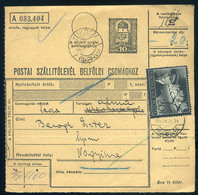 95113 TYUKOD 1942. Csomagszállító Postaszemélyzeti Kedvezménnyel Nagyilvára Küldve  /  Parcel Postcard Postal Service Di - Colis Postaux