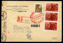 94814 BUDAPEST 1944. Dekoratív, Cenzúrázott, Ajánlott  Levél Berlinbe Küldve  /  Decorative Cens. Reg. Letter To Berlin - Lettres & Documents