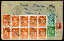 94794 BUDAPEST 1937. Levél 13 Bélyeges Vegyes Bérmentesítéssel Finnországba Küldve  /  Letter 13 Stamps Mix. Frank. To F - Lettres & Documents