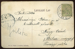 95179 1906. Képeslap Balassagyarmat-Esztergomnána Mozgóposta Bélyegzéssel  /  Pic. P.card Balassagyarmat-Esztergomnána T - Oblitérés