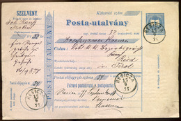 95153 RESICA / Reșița 1877. Díjjegyes Postautalvány Ausztriába Küldve  /   Stationery Postal Money Order To Austria - Entiers Postaux