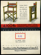 93505 BUDAPEST 1933. Neuschlosz-Lichtig , Dekoratív, Francotyp Reklám Levlap  /  Neuschlosz-Lichtig, Decorative Francoty - Lettres & Documents