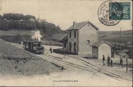 CPA Gare De Nogent Le Bas Nogent En Bassigny Haute Marne Animée Locomotive Voyagée - Nogent-en-Bassigny