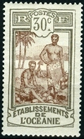 OCEANIA, POLINESIA FRANCESE, FRENCH POLYNESIA, COLONIA FRANCESE, USI, COSTUMI, 1913, NUOVI (MLH*) YT 29   Scott 35 - Used Stamps