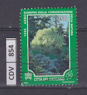 VATICANO   1995	Anno Conservazione Natura, L. 750 Usato - Oblitérés