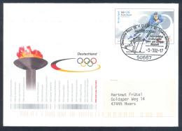 Germany 2002 Cover:postal Stationey Biathlon ; Salt Lake  City 2002 Olympic Games; Host Cities History; Speed Skating - Invierno