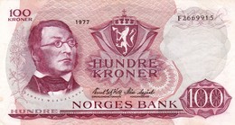NORWAY 100 KRONER 1977  P-38h VF (free Shipping Via Registered Air Mail) - Norway
