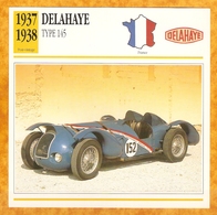 1937 FRANCE VIEILLE VOITURE DELAHAYE TYPE 145 - FRANCE OLD CAR - FRANCIA VIEJO COCHE - VECCHIA MACCHINA - Coches