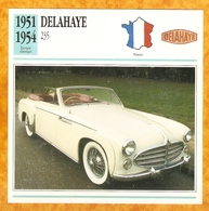 1951 FRANCE VIEILLE VOITURE DELAHAYE 235 - FRANCE OLD CAR - FRANCIA VIEJO COCHE - VECCHIA MACCHINA - Autos