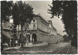 X1844 Torino - Corso Vittorio Emanuele II E Stazione Centrale - Auto Cars Voitures / Viaggiata 1956 - Stazione Porta Nuova