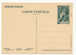 FRANCE - CP 50c Mémorial De Vimy - Neuve - Cartes Postales Types Et TSC (avant 1995)