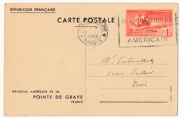 FRANCE - CP 1F Mémorial Américain De La Pointe De Grave - OMEC Inauguration - Standard Postcards & Stamped On Demand (before 1995)