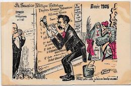 CPA FLEURY La Semaine Politique Satirique 1906 Circulé Clemenceau Briand - Philosophy