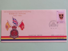 Hong Kong 1995 Special Cover - Liberation Of Hong Kong 1945 - Ship Cancel - Brieven En Documenten