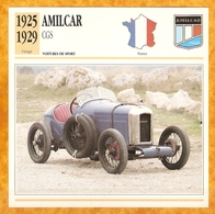 1925 FRANCE VIEILLE VOITURE AMILCAR CGS - FRANCE OLD CAR - FRANCIA VIEJO COCHE - VECCHIA MACCHINA - Voitures