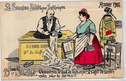 CPA FLEURY La Semaine Politique Satirique 1906 Non Circulé Clemenceau Marianne Repassage Fer à Repasser Maçonnique - Philosophie & Pensées