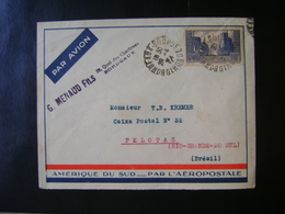 FRANCE - LETTER SENT TO BORDEAUX SUBMITTED TO BRAZIL BY AEROPOSTALE IN THE STATE - Covers & Documents