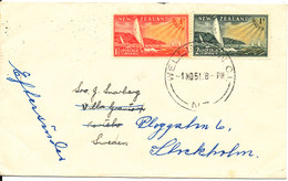 New Zealand Cover Sent To Sweden 1-11-1951 Health Stamps - Brieven En Documenten