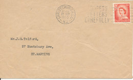 New Zealand Cover Christchurch 27-9-1955 - Cartas & Documentos