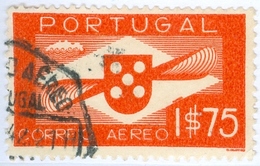 PORTOGALLO, PORTUGAL, POSTA AEREA, AIRMAIL, ELICA, 1936, FRANCOBOLLI USATI, 1,75 E.  YT PA2   Scott C2 - Oblitérés