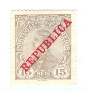 PORTOGALLO, PORTUGAL, COMMEMORATIVO, RE MANUEL II, 1910, FRANCOBOLLI NUOVI (MLH*), 15 R. YT 171   Scott 173 - Used Stamps