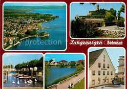 43148146 Langenargen Bodensee Fliegeraufnahme Hafen Rathaus Seepromenade Langena - Langenargen