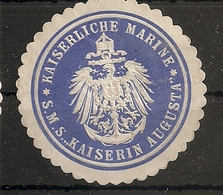 Germany Navy Ship Sticker For Envelopes Of The German Kaiser Fleet - Otros & Sin Clasificación